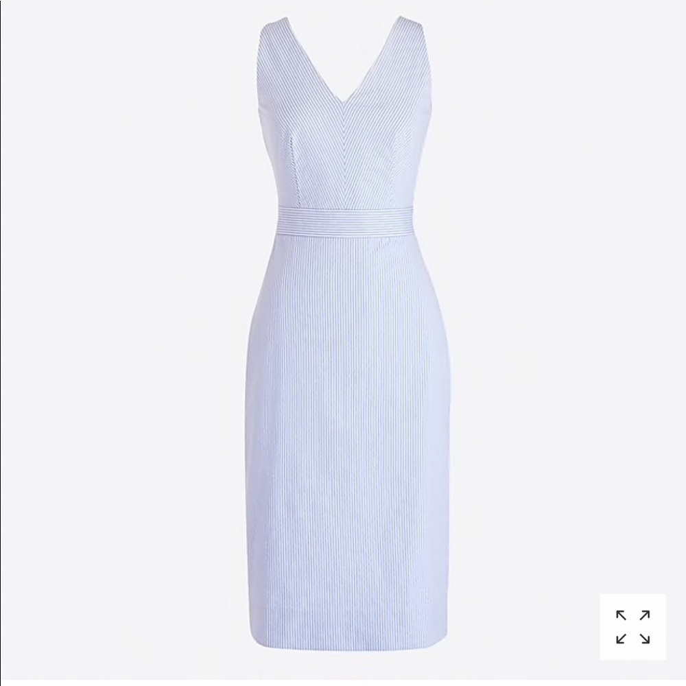 J. Cew Factory blue seersucker dress